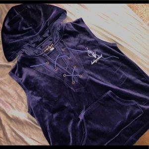 BABYPHAT velvet hooded vest